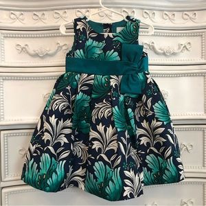 3t girls Gymboree Dressed Up teal party dress